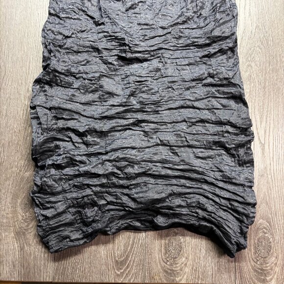 Sarah Picini Avant Garde Crinkle Dress Navy Designer Italy 3 - Picture 2 of 10